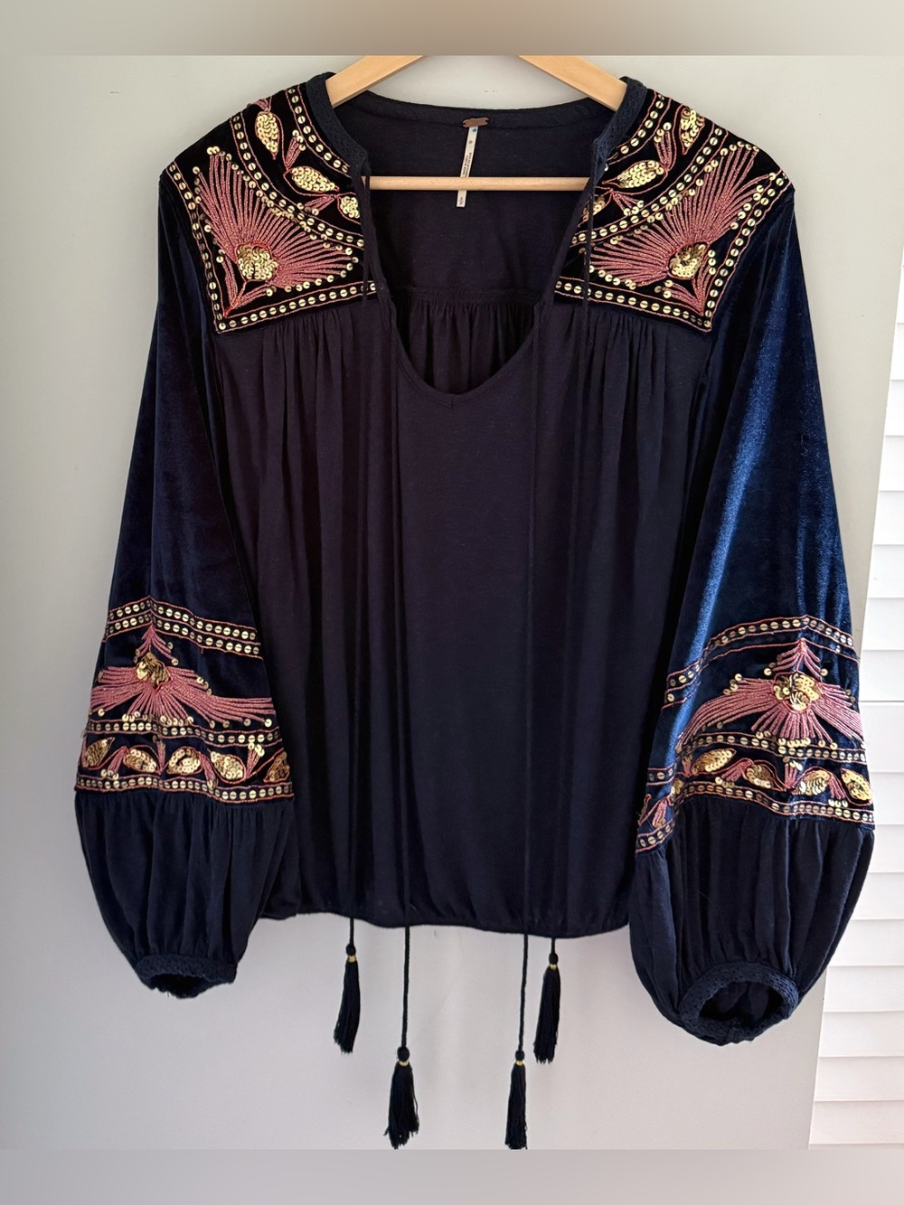 Free People Hearts Aflame Boho Blouse